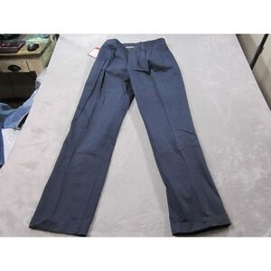 Lee Pants Mens 34x34 Navy Pleated Cuffed Nanocare‎ Chino Dress Wrinkle Resistant